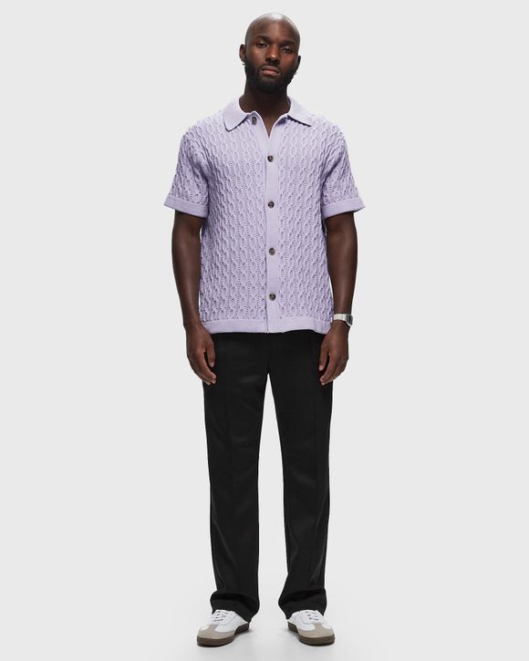 Les Deux Garrett Knitted SS Shirt Purple BSTN Store