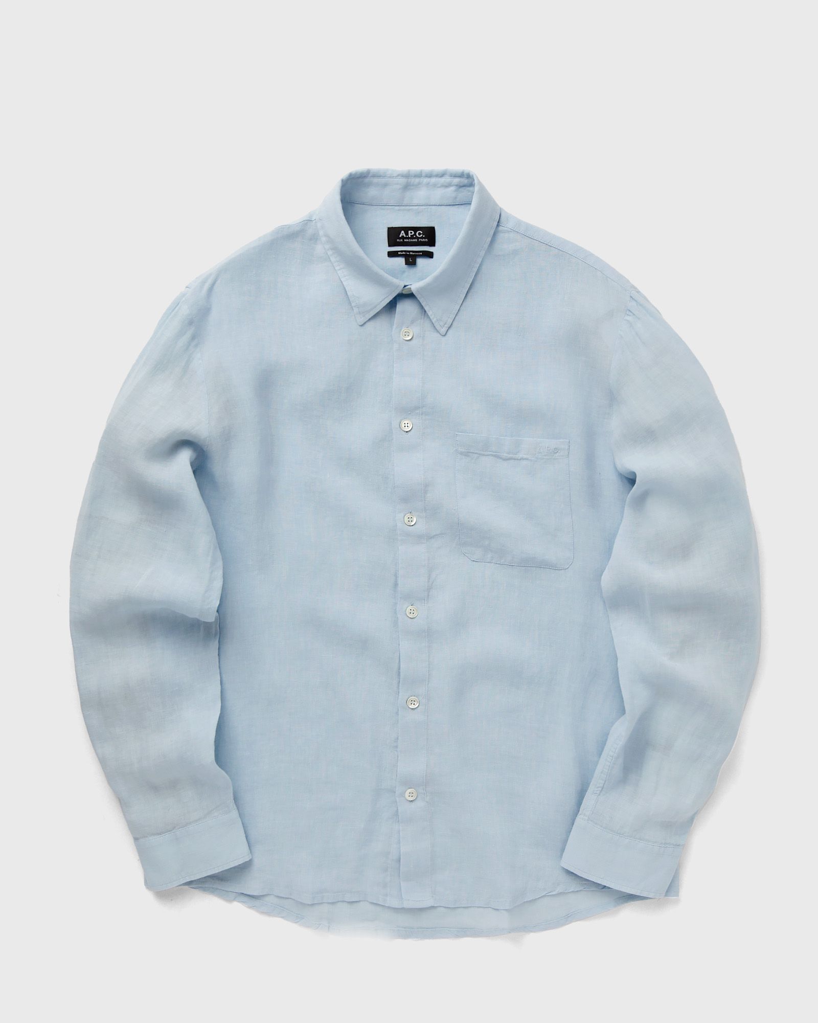 A.P.C. - cassel shirt men longsleeves blue in größe:l