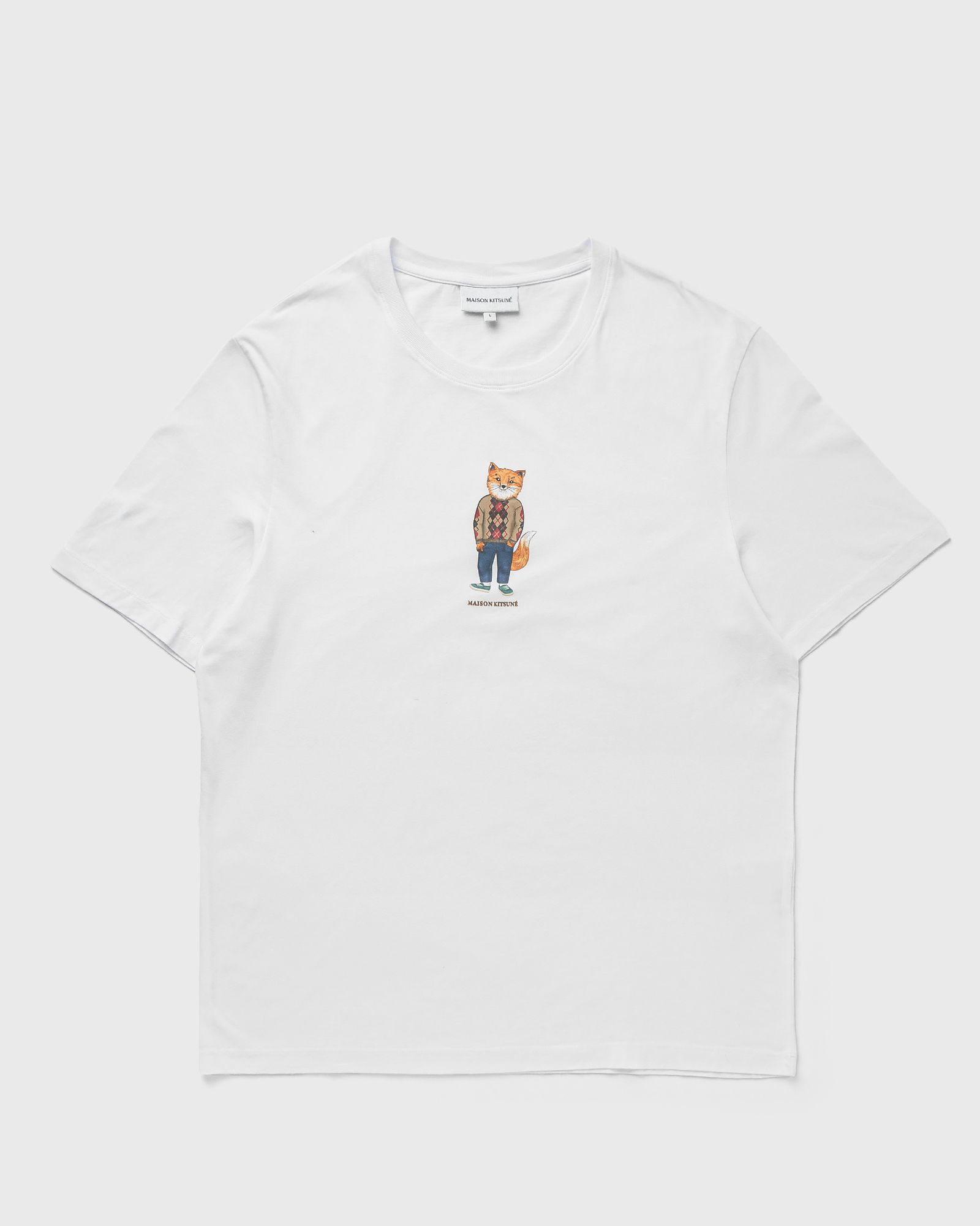 Maison Kitsune - dressed fox regular tee shirt men shortsleeves white in größe:xl