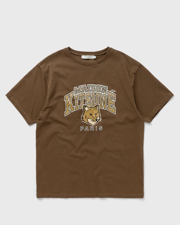 Maison Kitsune CAMPUS FOX RELAXED TEE Brown - KHAKI GREEN