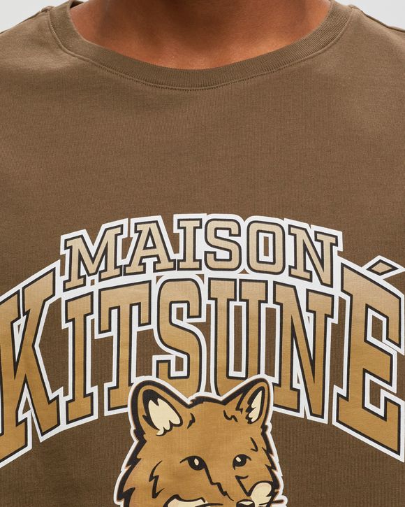 Maison Kitsune CAMPUS FOX RELAXED TEE Brown | BSTN Store