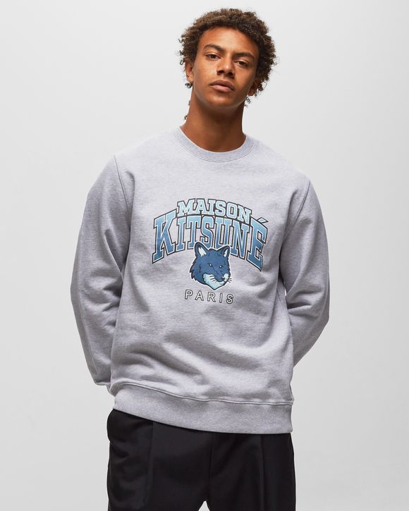 Maison kitsune grey sweatshirt hot sale