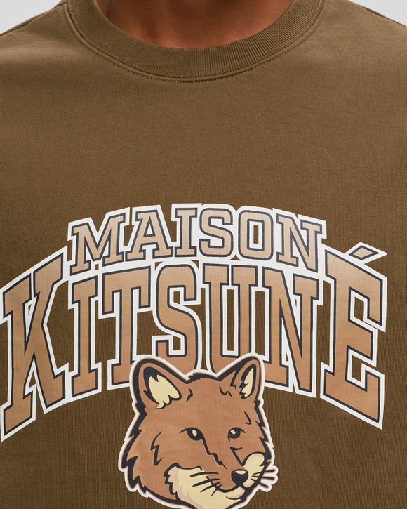 Maison Kitsune CAMPUS FOX REGULAR SWEATSHIRT Green | BSTN Store