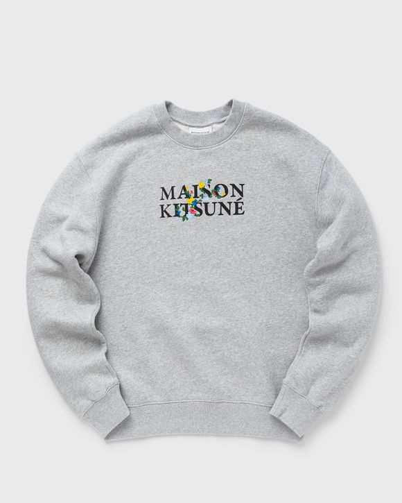 Maison Kitsune MAISON KITSUNE FLOWERS COMFORT SWEATSHIRT Grey - LIGHT GREY  MELANGE