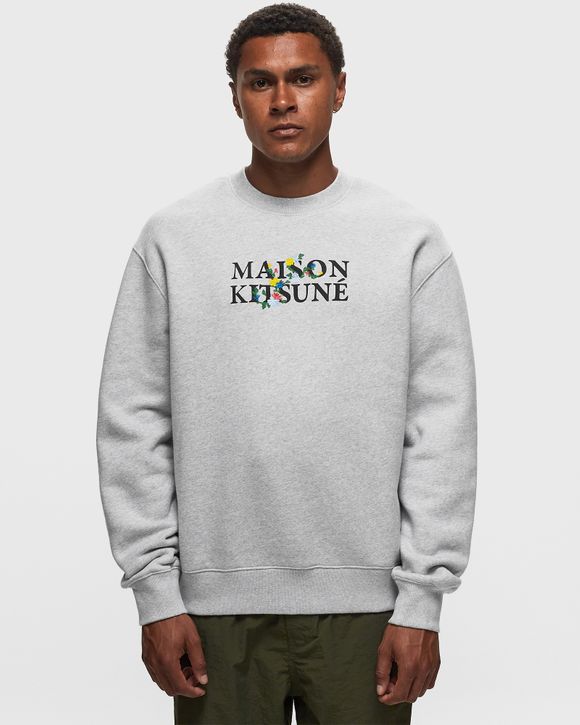 Maison Kitsune MAISON KITSUNE FLOWERS COMFORT SWEATSHIRT Grey - LIGHT GREY  MELANGE