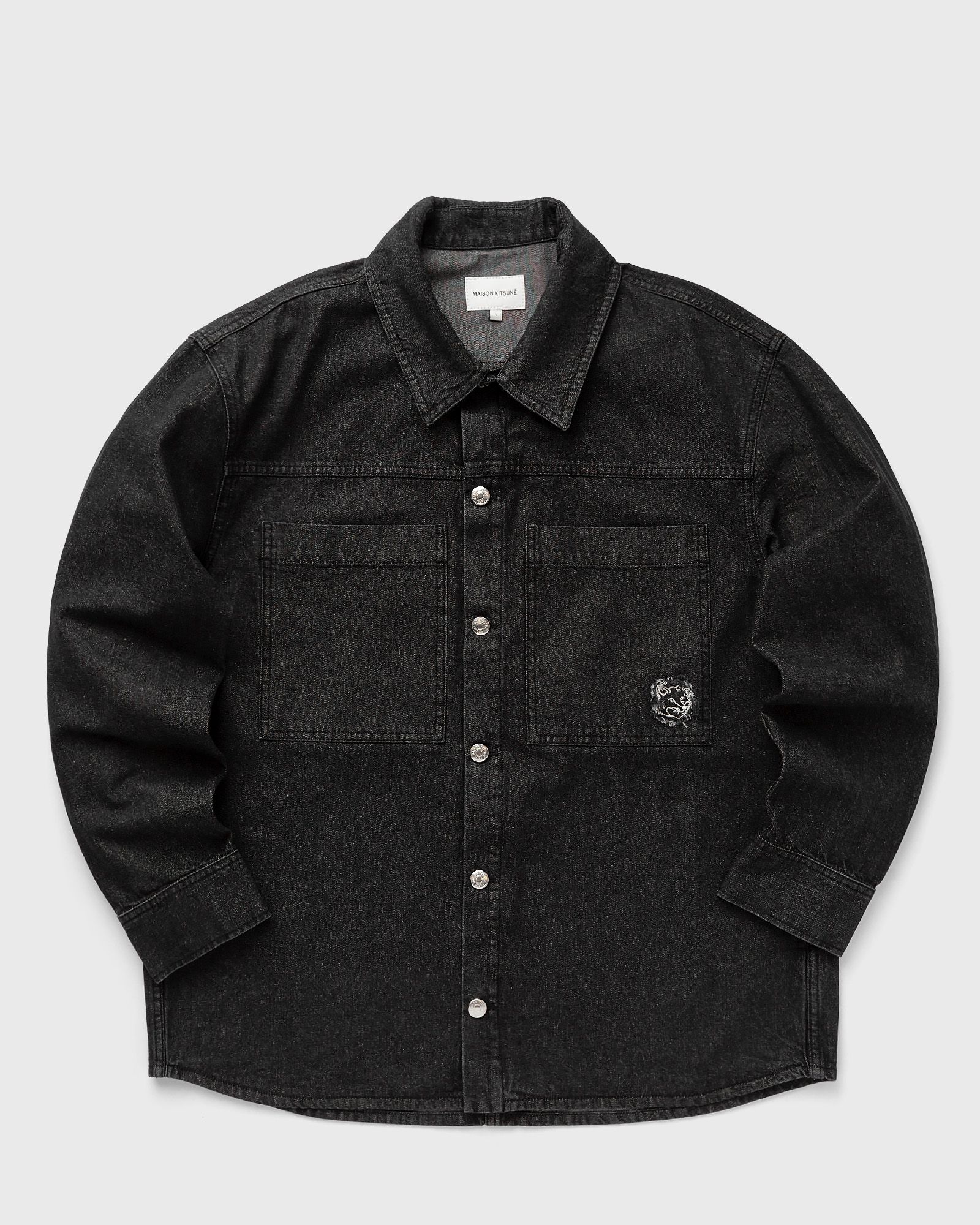 Maison Kitsune - workwear overshirt men overshirts black in größe:xl