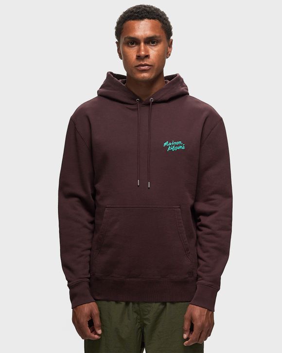 Maison Kitsune MAISON KITSUNE HANDWRITING REGULAR HOODIE Brown