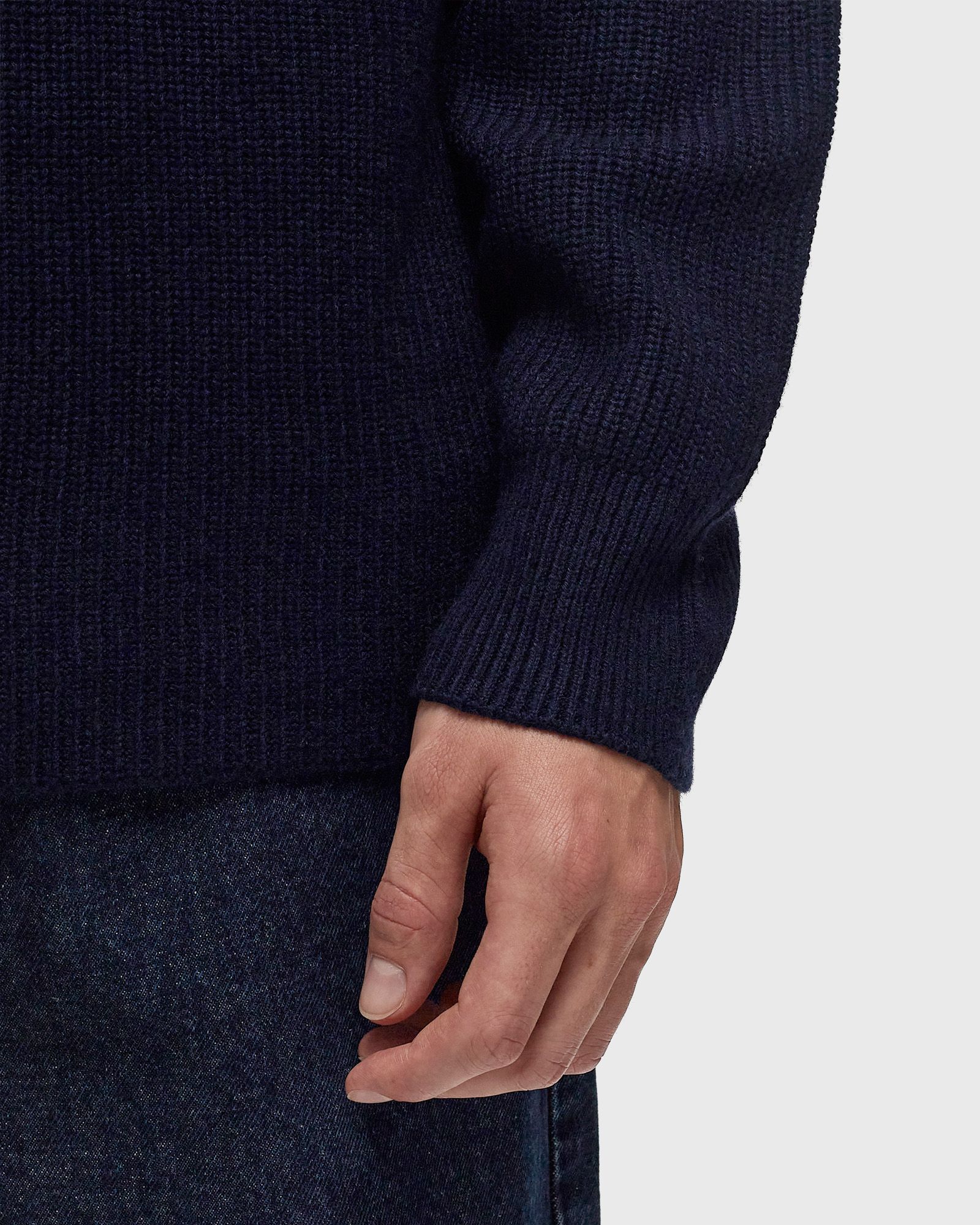 BOLD FOX HEAD PATCH HALF ZIP RIBBED JUMPER