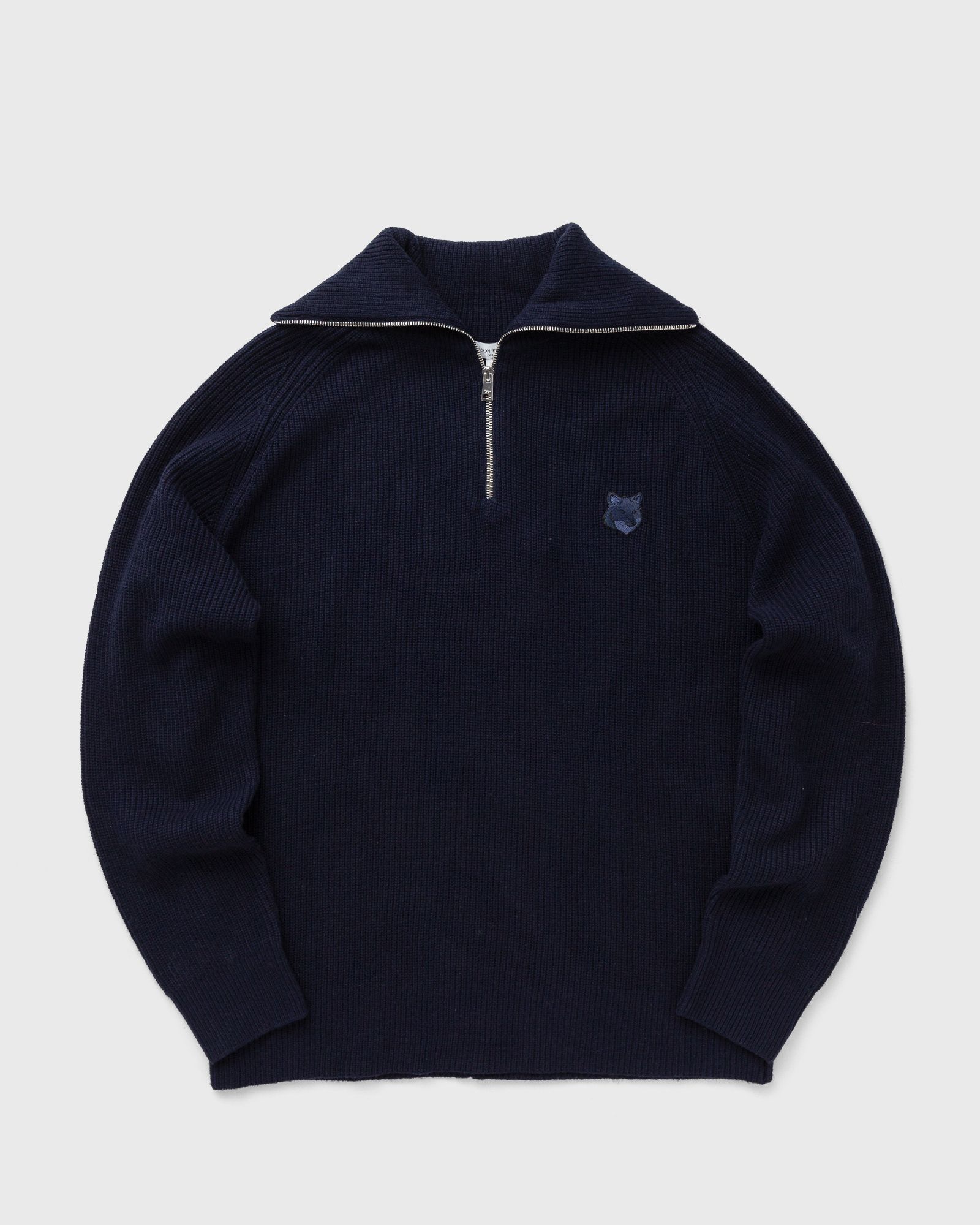 BOLD FOX HEAD PATCH HALF ZIP RIBBED JUMPER