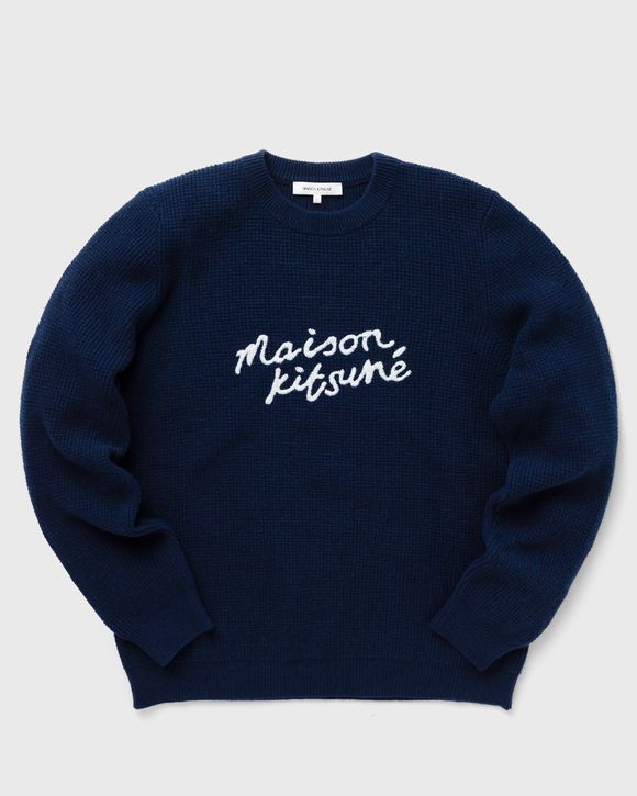 Maison Kitsuné Blue Handwriting Sweater