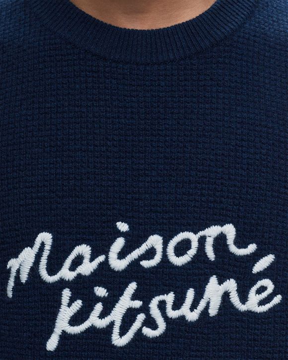 Maison Kitsune MAISON KITSUNE HANDWRITING COMFORT JUMPER Blue