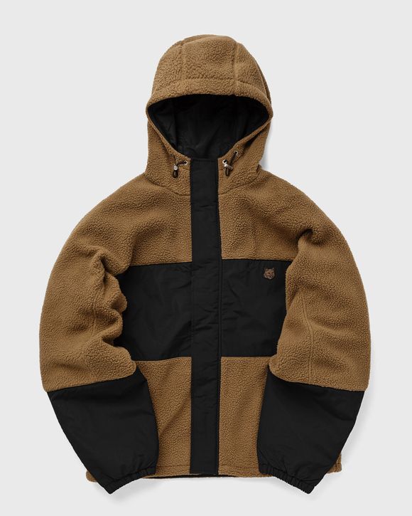 Maison Kitsune HOODED PUFFER IN NYLON WITH TONAL FOX HEAD PATCH