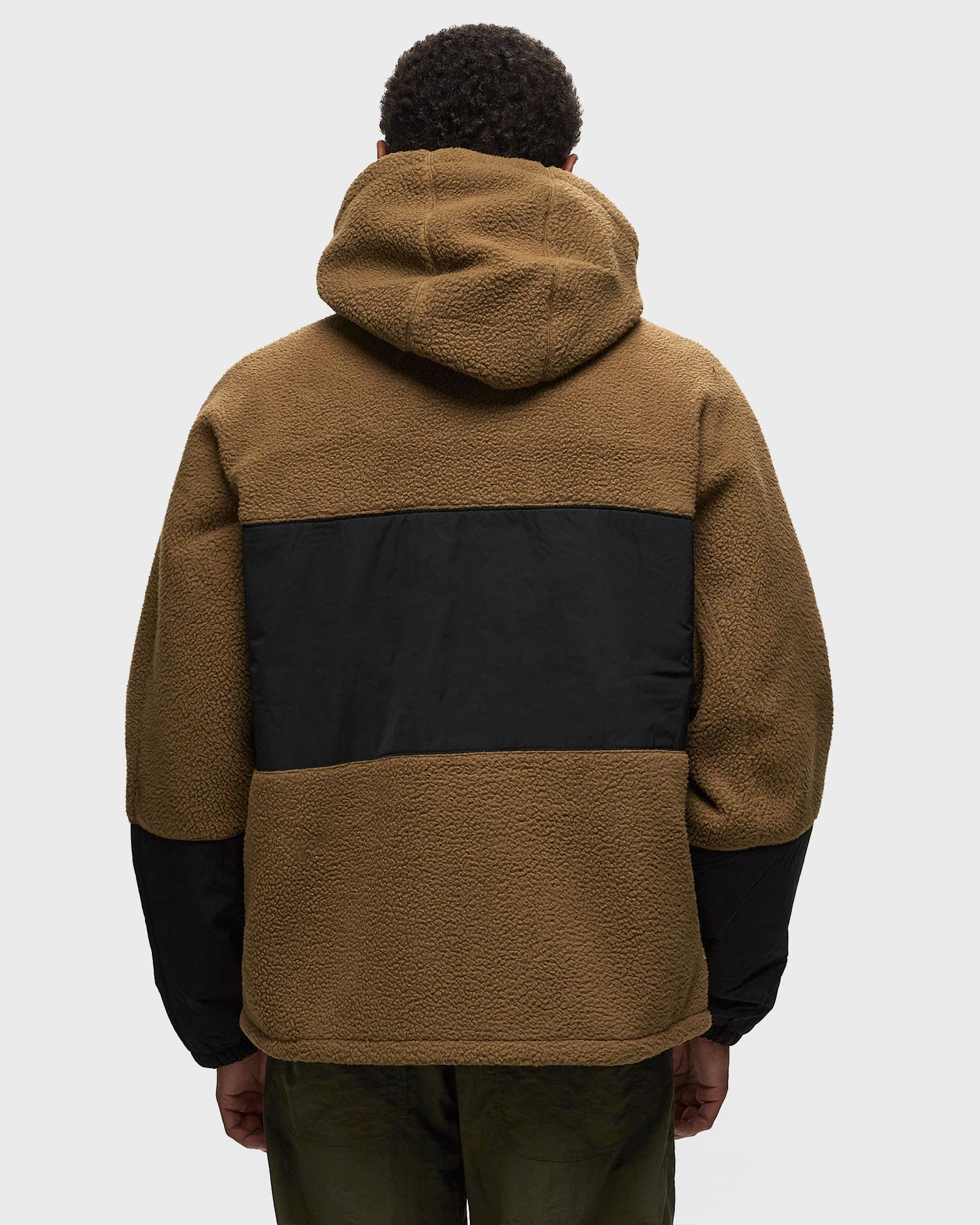 COLOR-BLOCK POLAR FLEECE BLOUSON WITH COLLEGE PATCH