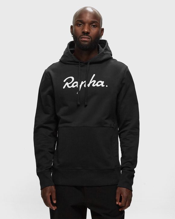 Rapha Logo Pullover Hoodie Black - BLACK/WHITE