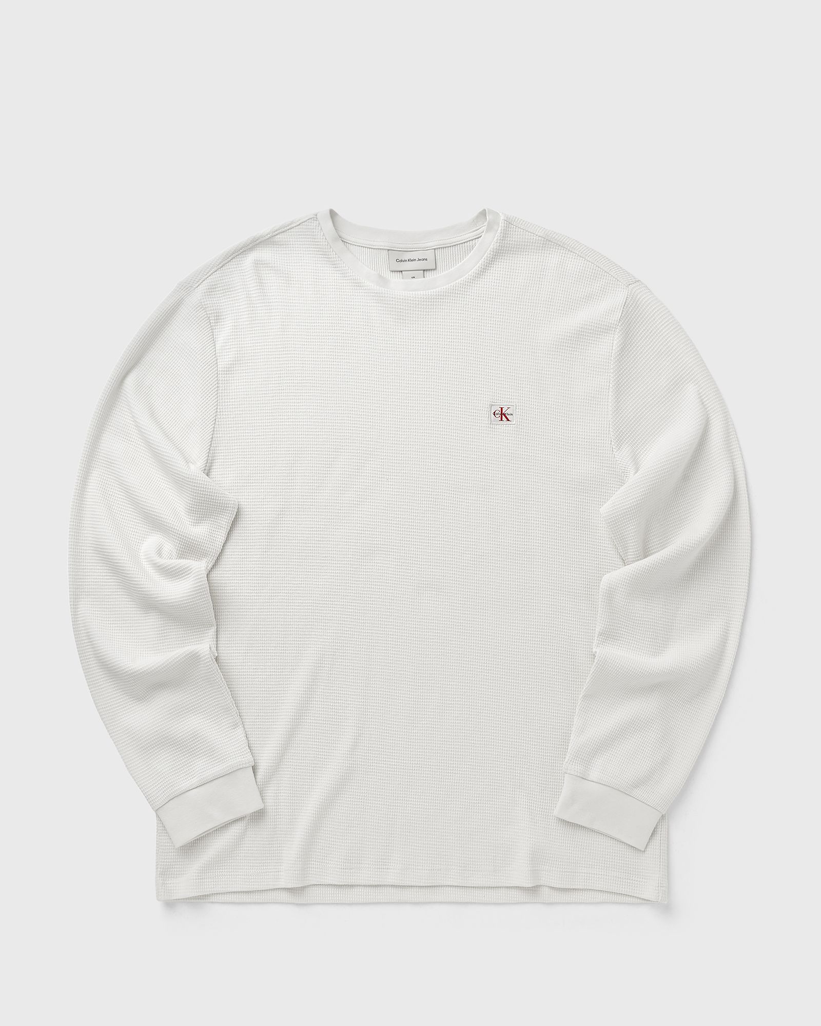 Calvin Klein Jeans Calvin Klein Jeans LS WAFFLE BADGE CREW in white