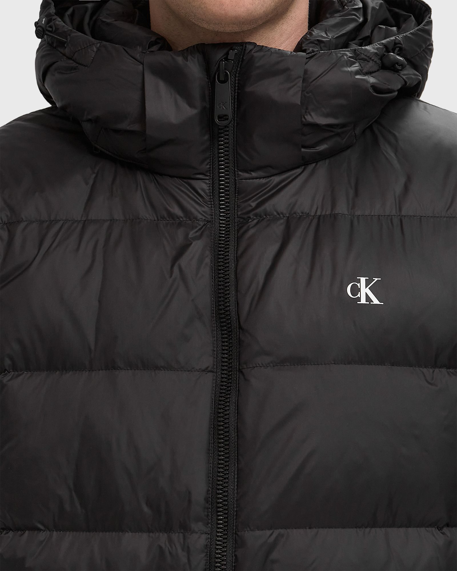 LS NYLON ZIP OFF HOOD DOWN PUFFER JACKET