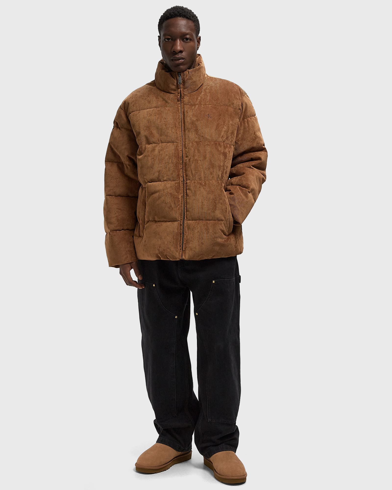 LS CORDUROY MID WT PUFFER JACKET