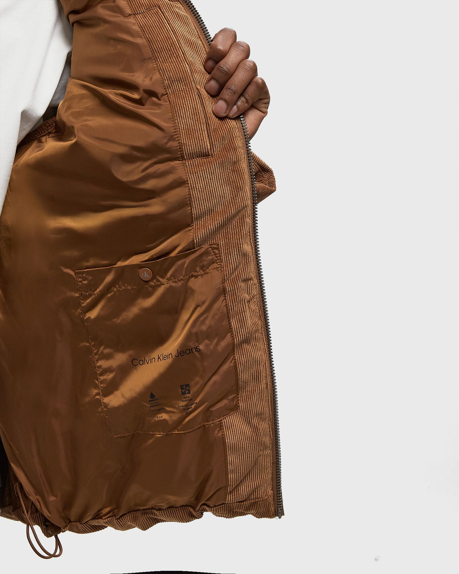 LS CORDUROY MID WT PUFFER JACKET