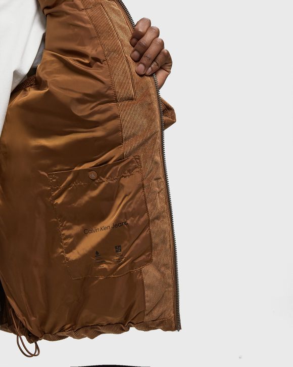 LS CORDUROY MID WT PUFFER JACKET