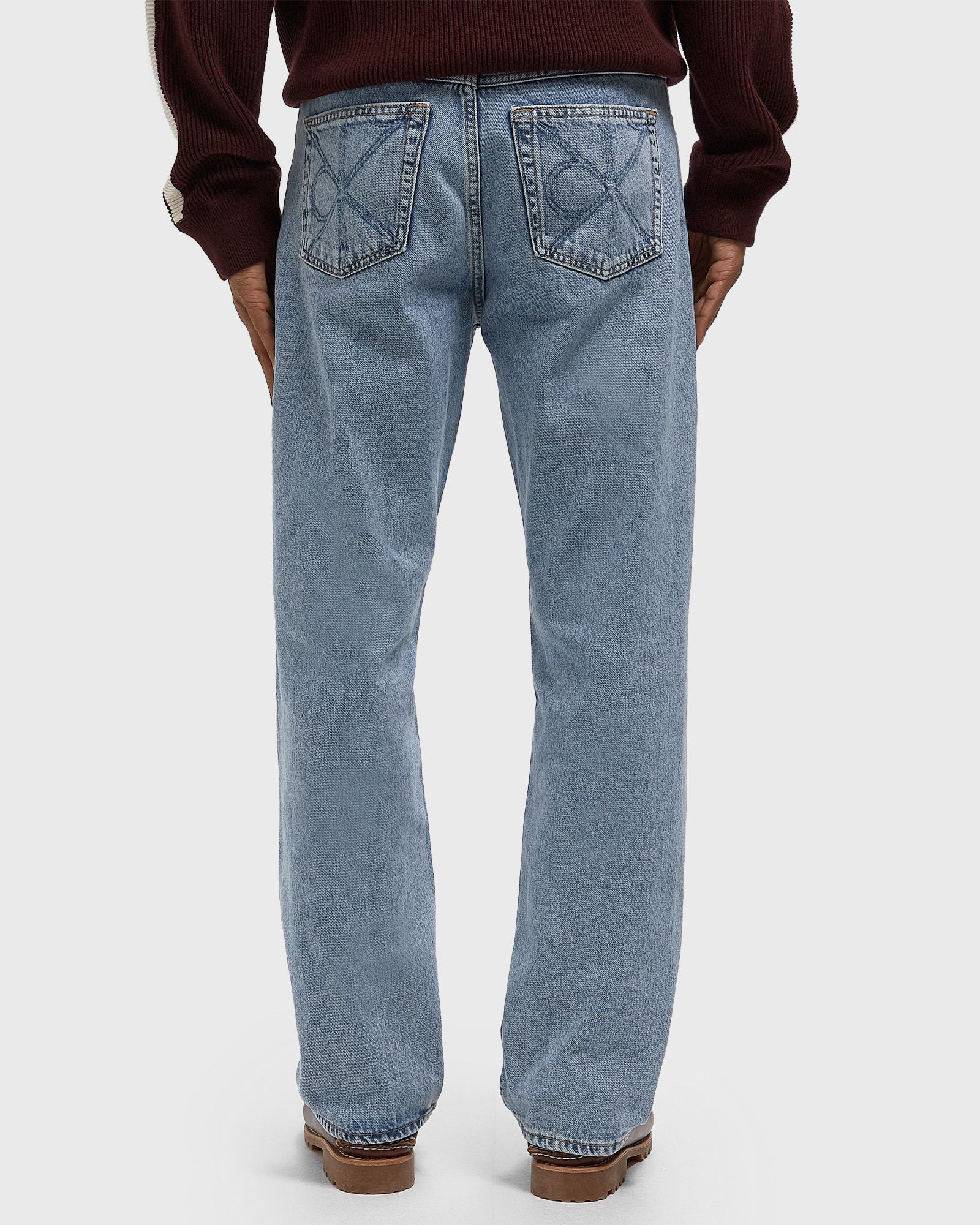 90S STRAIGHT CK LT BLUE STONE JEANS