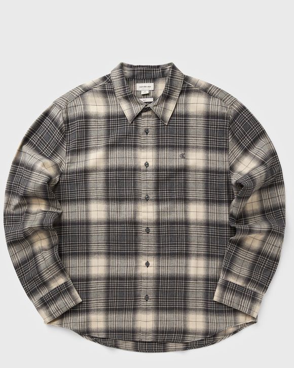 LS BRUSHED PLAID EASY SHIRT