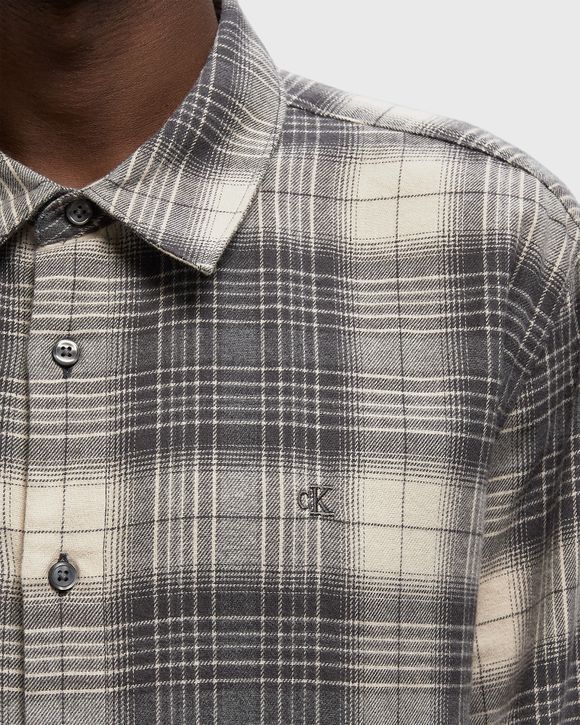 LS BRUSHED PLAID EASY SHIRT