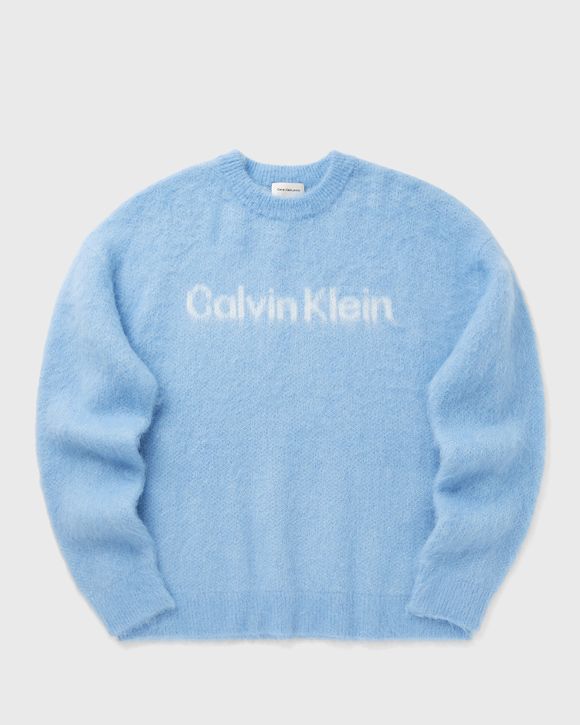 LS BRUSHED ALPACA LOGO CRWNK SWEATER