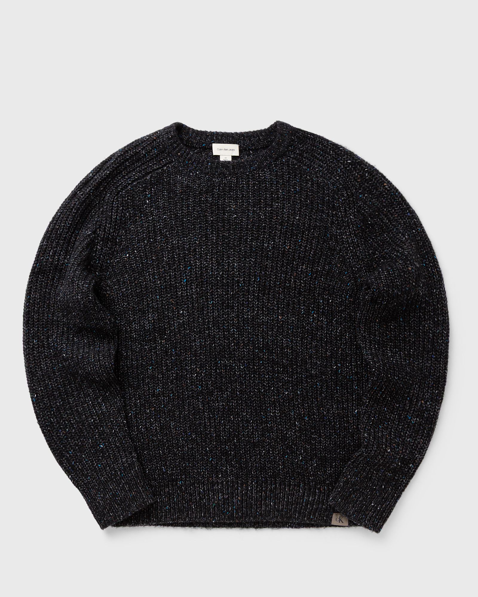 Calvin Klein Jeans Calvin Klein Jeans LS NOVELTY YARN RAGLAN CREWNK SWEATER in black