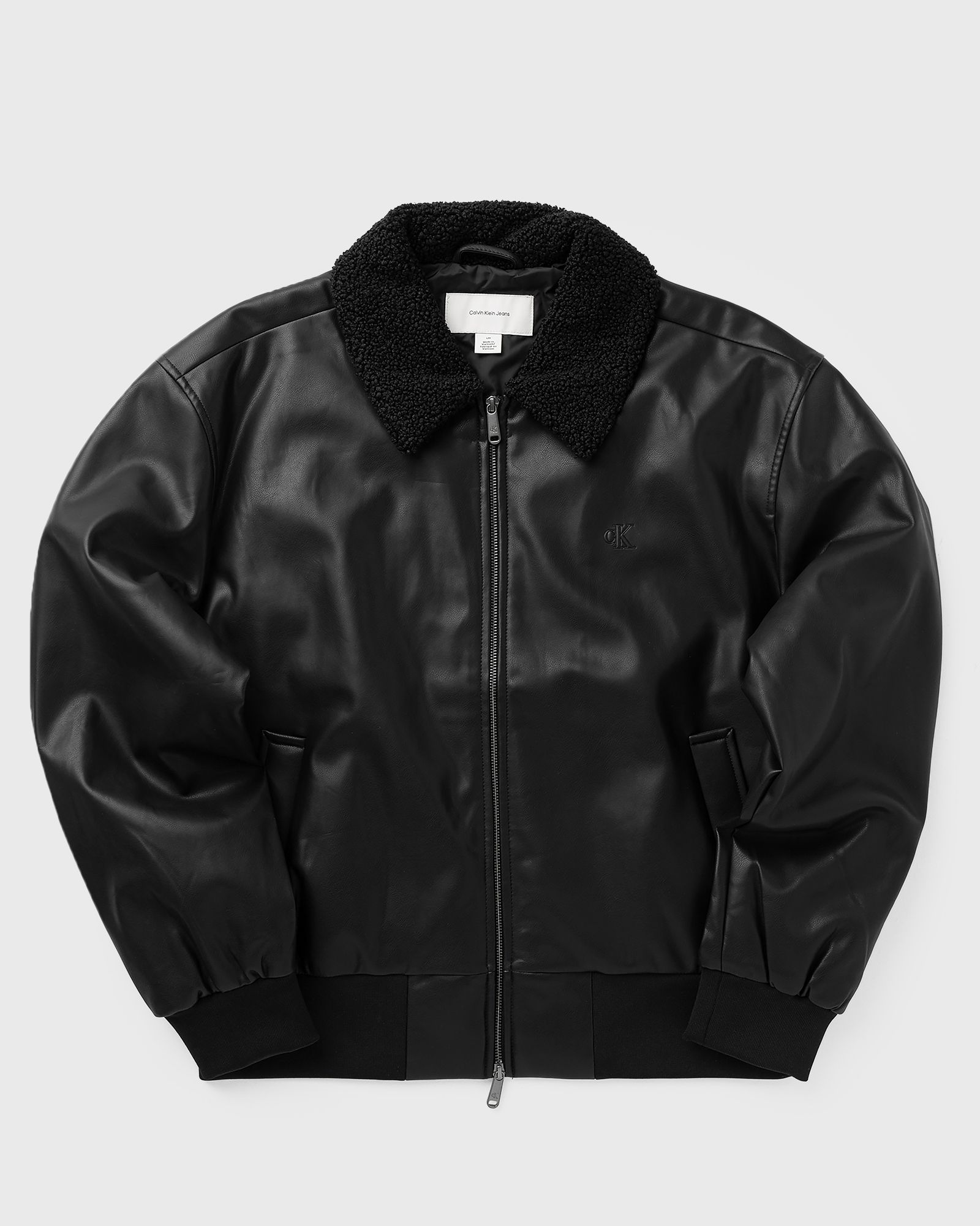 Calvin Klein Jeans Calvin Klein Jeans LS FAUX LEATHER SHERPA COLLAR BO in black