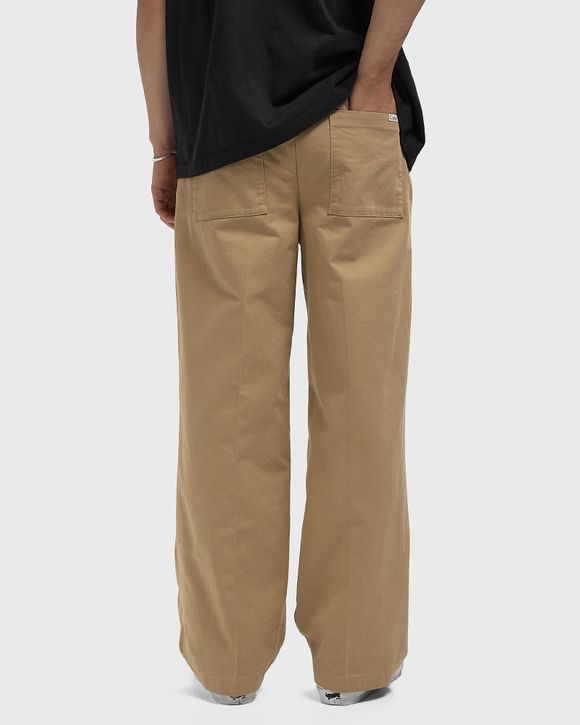 90S STRAIGHT PLTD COTTON CHINO PANT
