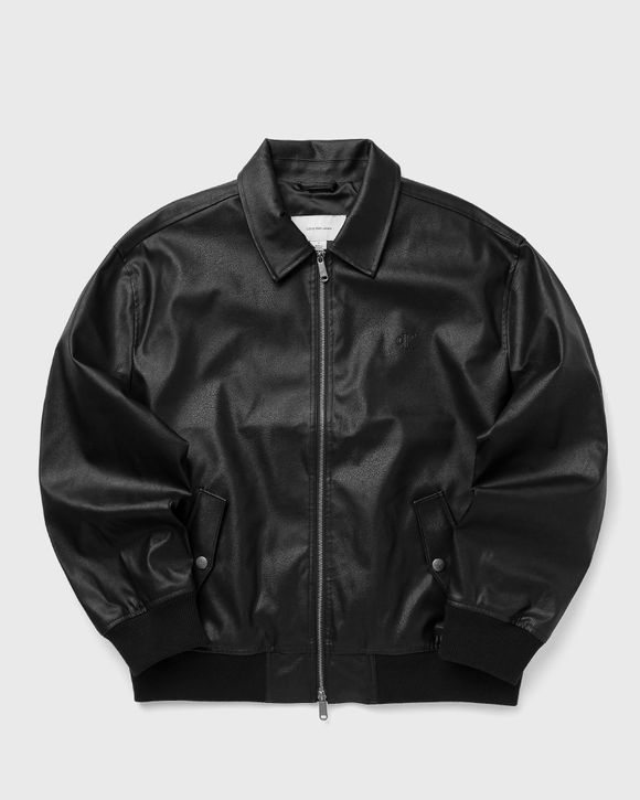 LS FAUX LEATHER BOMBER JACKET