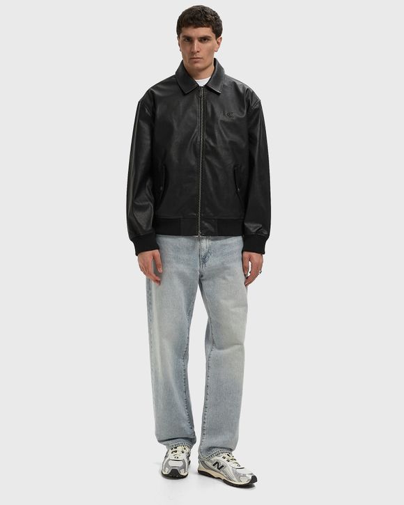 LS FAUX LEATHER BOMBER JACKET