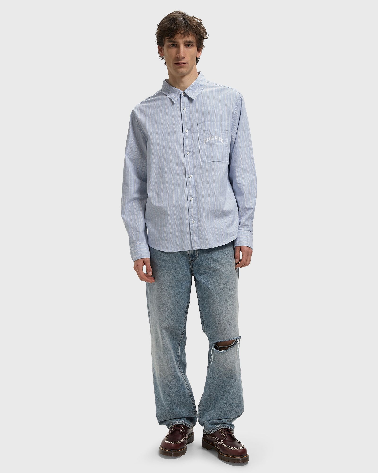 LS YD STRIPE WASHED OXFORD EASY