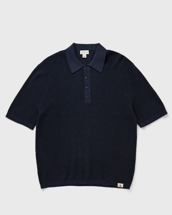 SS COTTON WAFFLE POLO COLLARSWTR