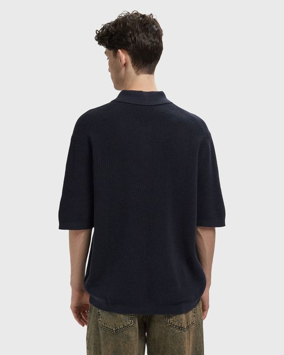 SS COTTON WAFFLE POLO COLLARSWTR