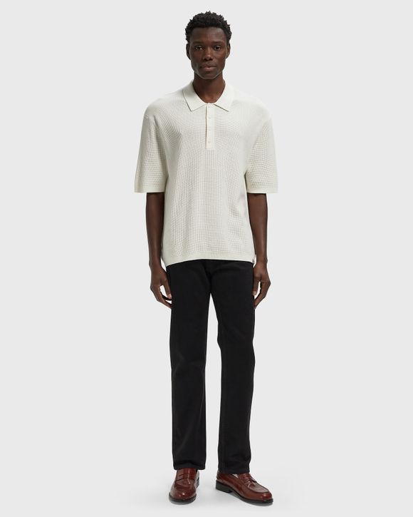 SS COTTON WAFFLE POLO COLLARSWTR