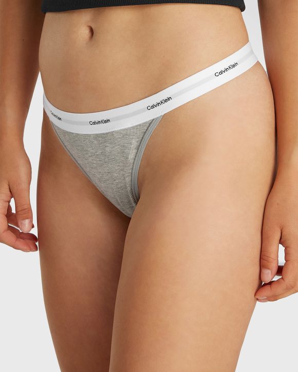 WMNS COTTON STRETCH RIB (MPP) STRING THONG 3-PACK