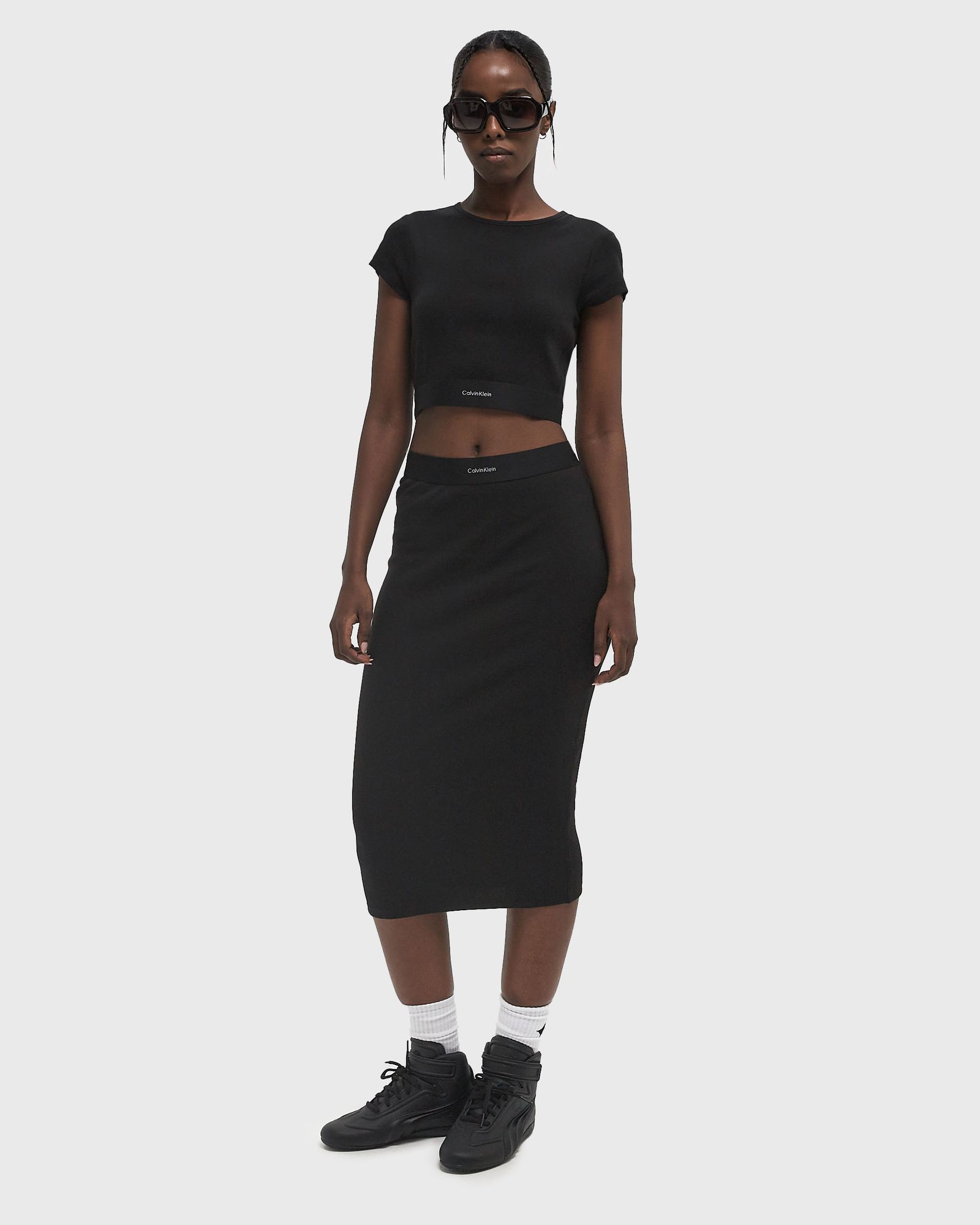 WMNS COTTON STRETCH RIB RIB SKIRT