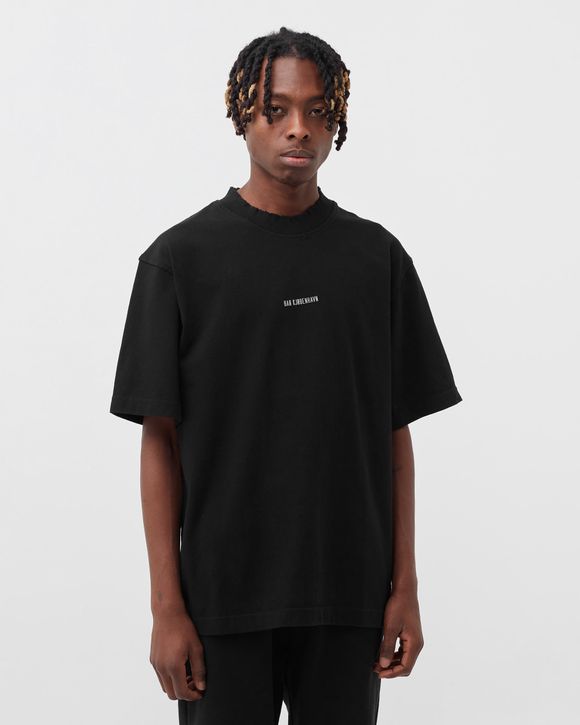 Han Kjobenhavn Distressed Tee Short Sleeve Logo Black - DISTRESSED BLACK