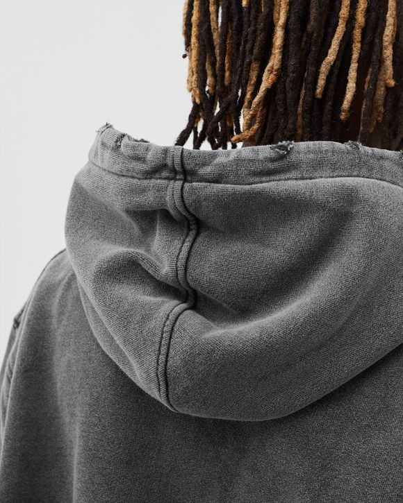 Han Kjobenhavn Distressed Hoodie Logo Grey | BSTN Store