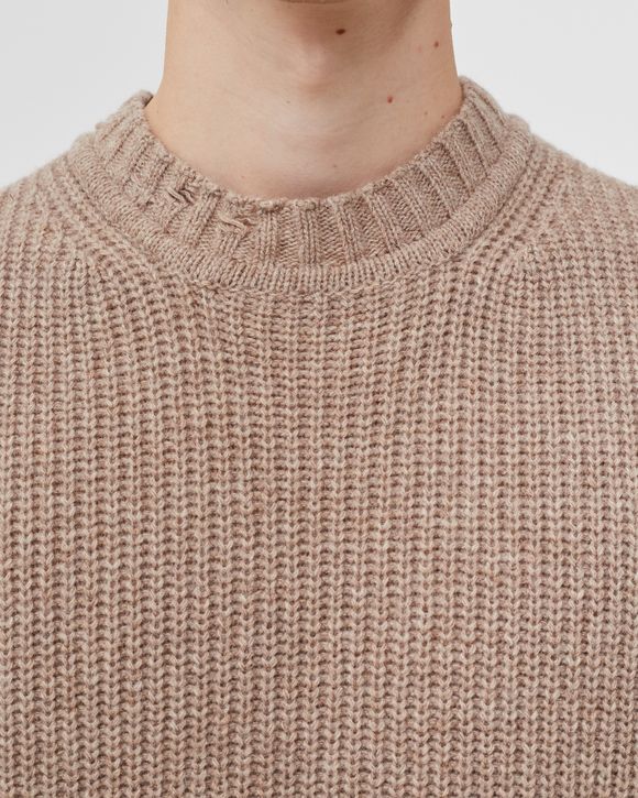 Wool Long Knitted Vest Distressed