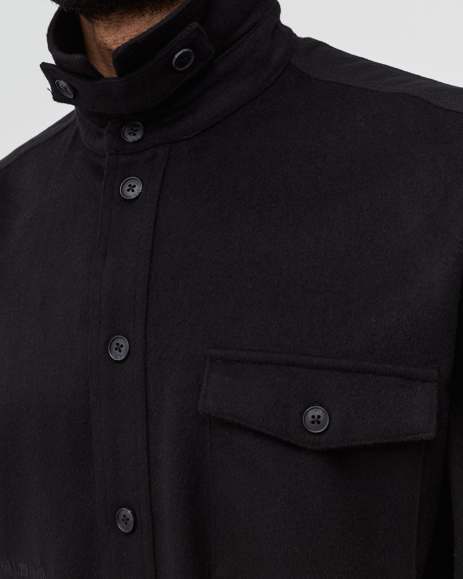 Wool Boxed Overshirt