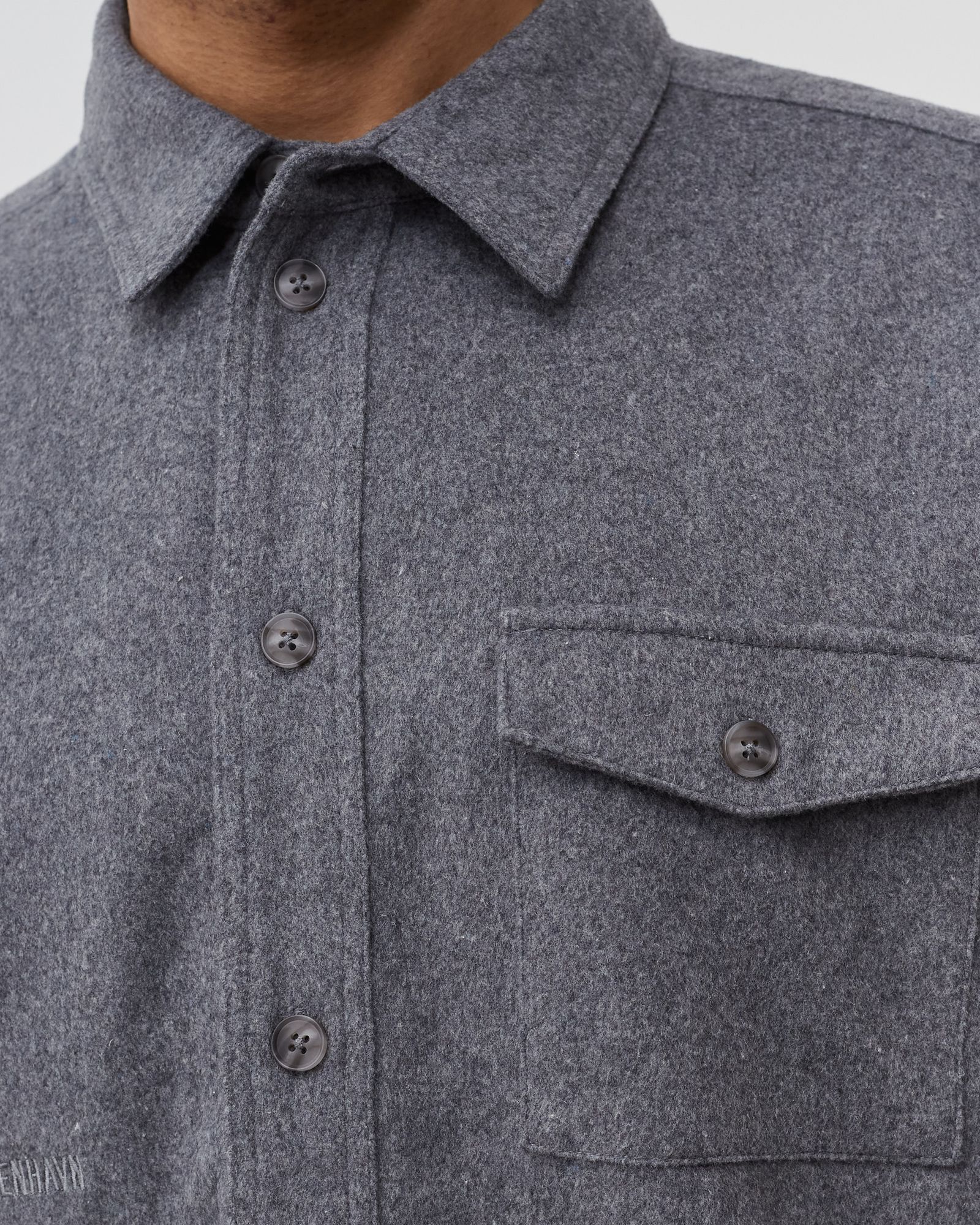 Wool Boxed Overshirt