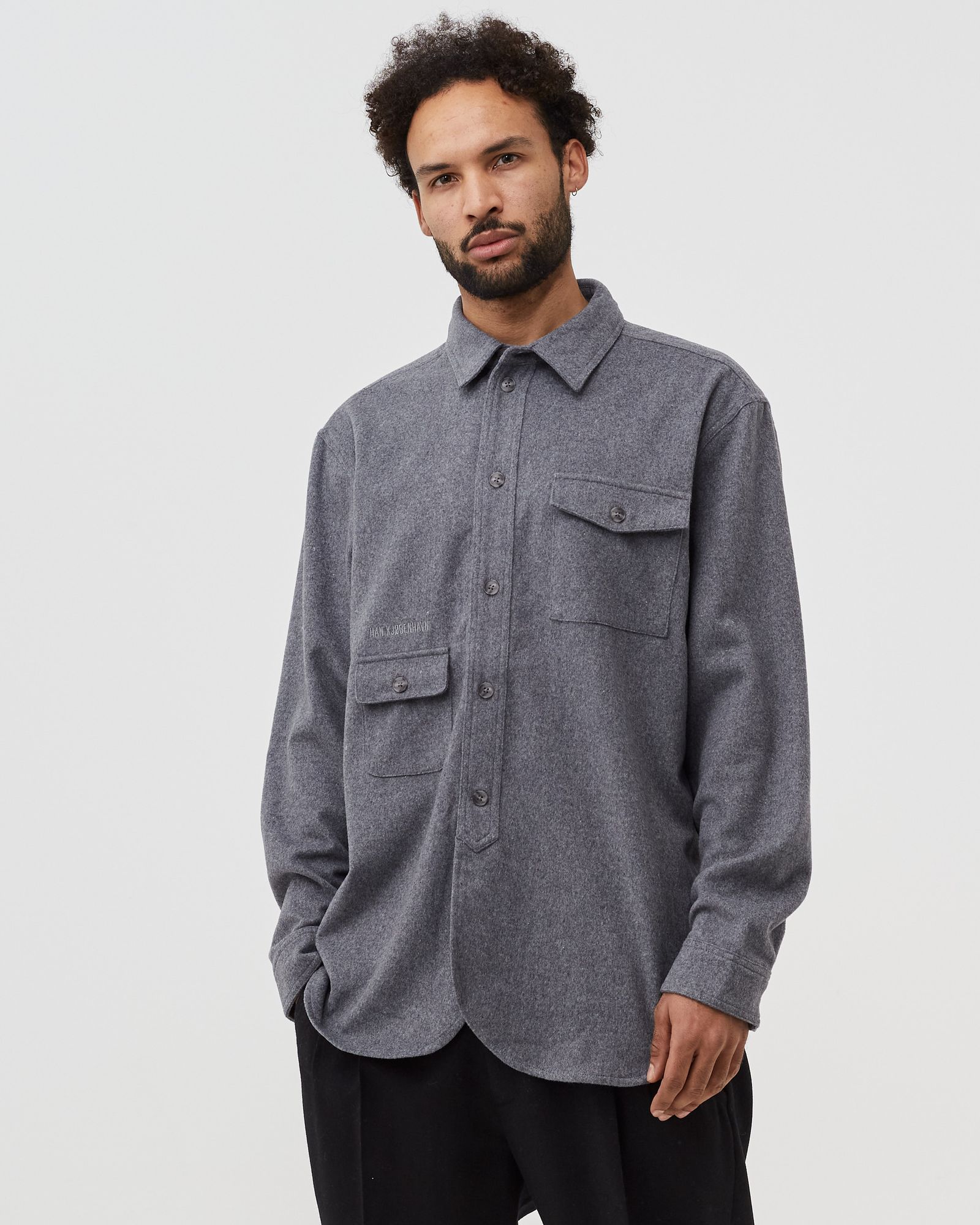 Wool Boxed Overshirt