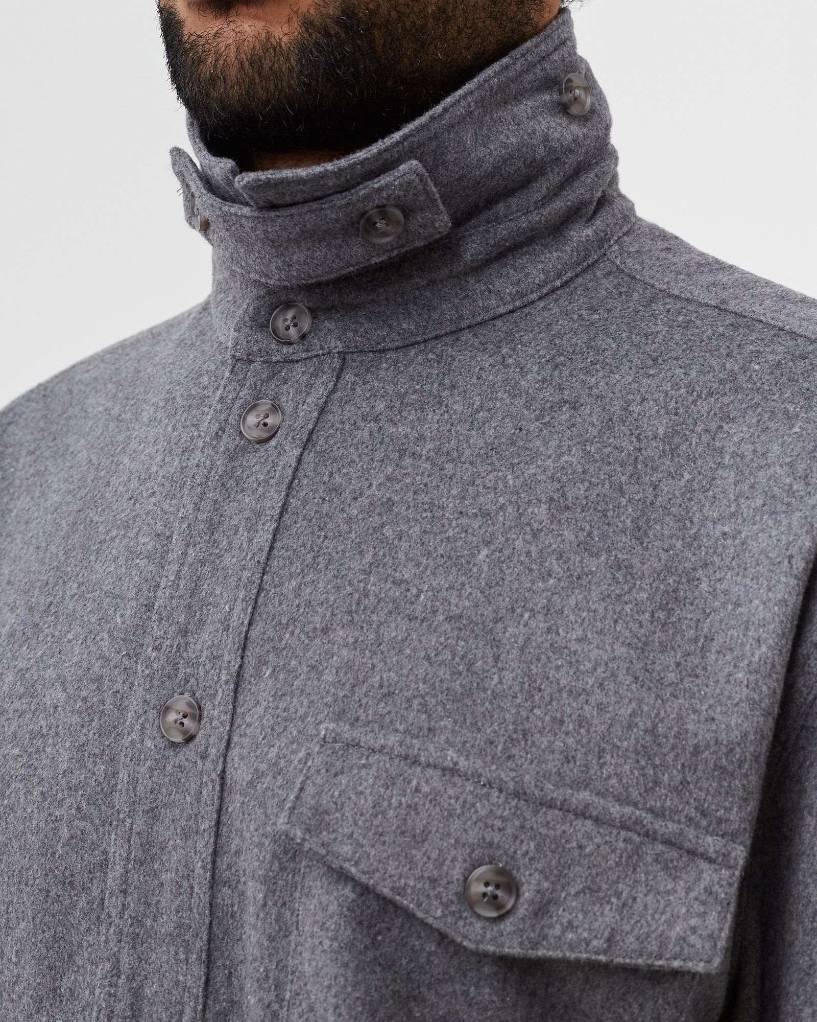 Wool Boxed Overshirt