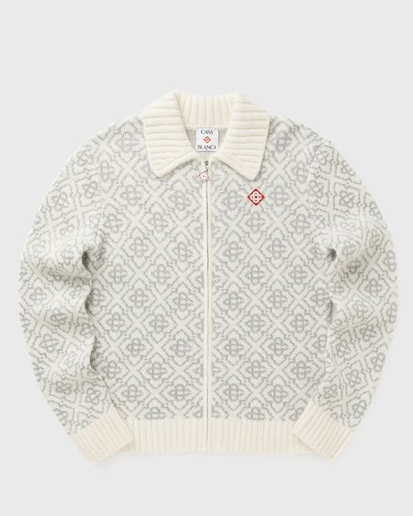 SILVER MONOGRAM ZIP UP