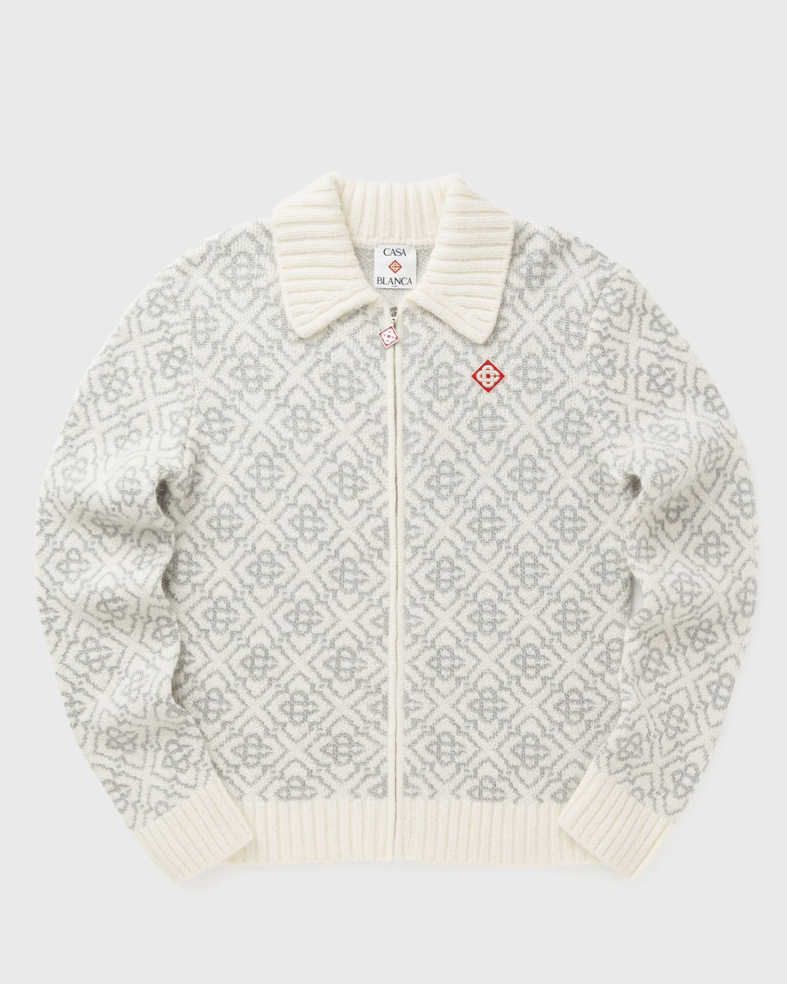 Silver Monogram Zip Up-image