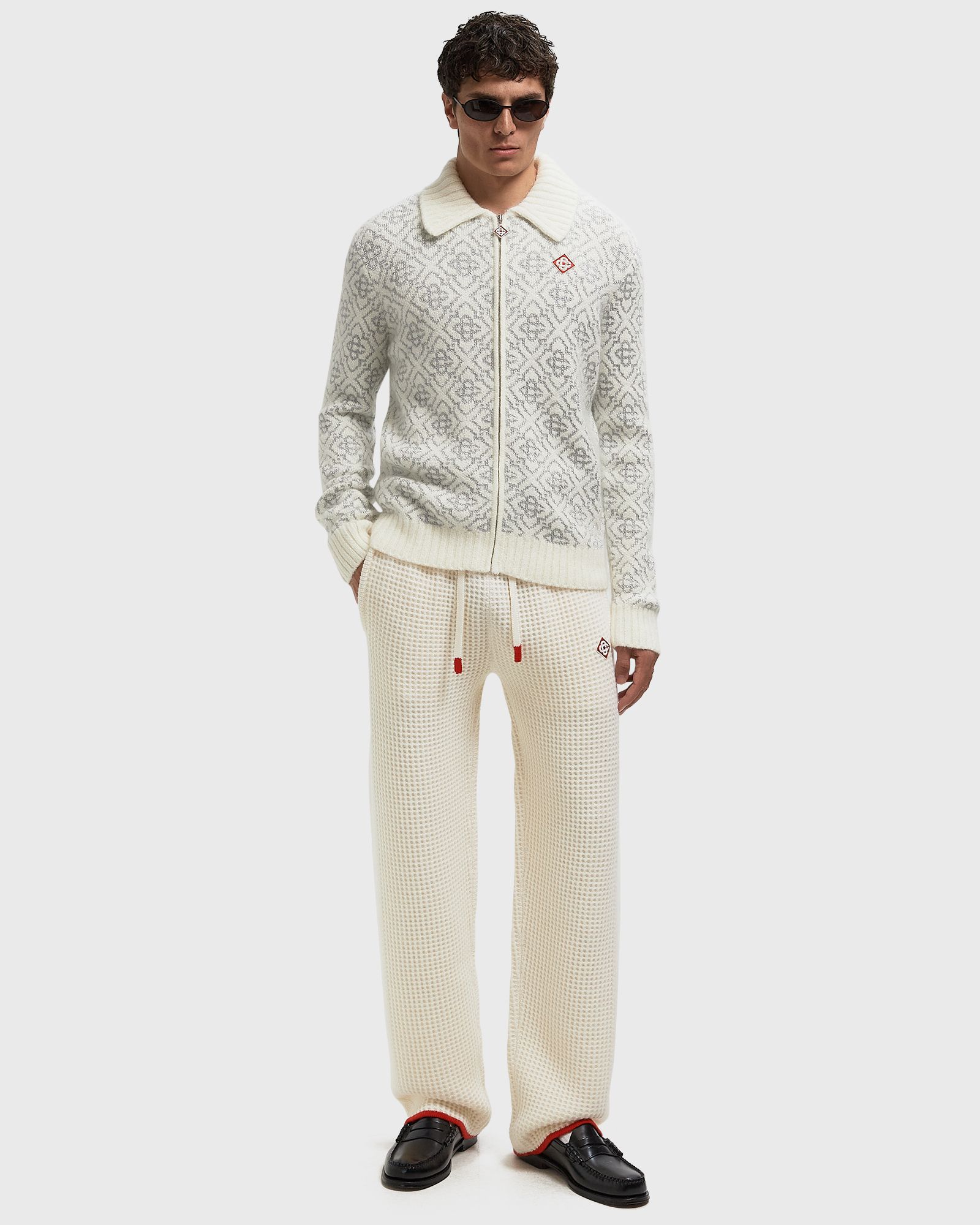 SILVER MONOGRAM ZIP UP