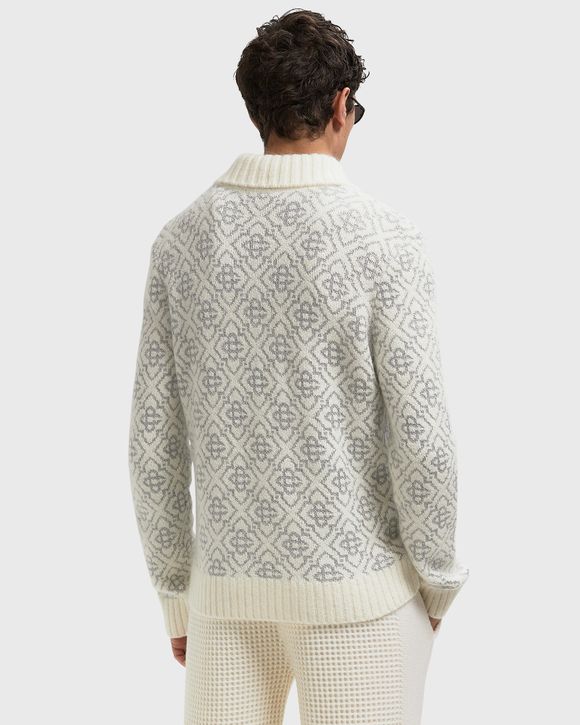 SILVER MONOGRAM ZIP UP