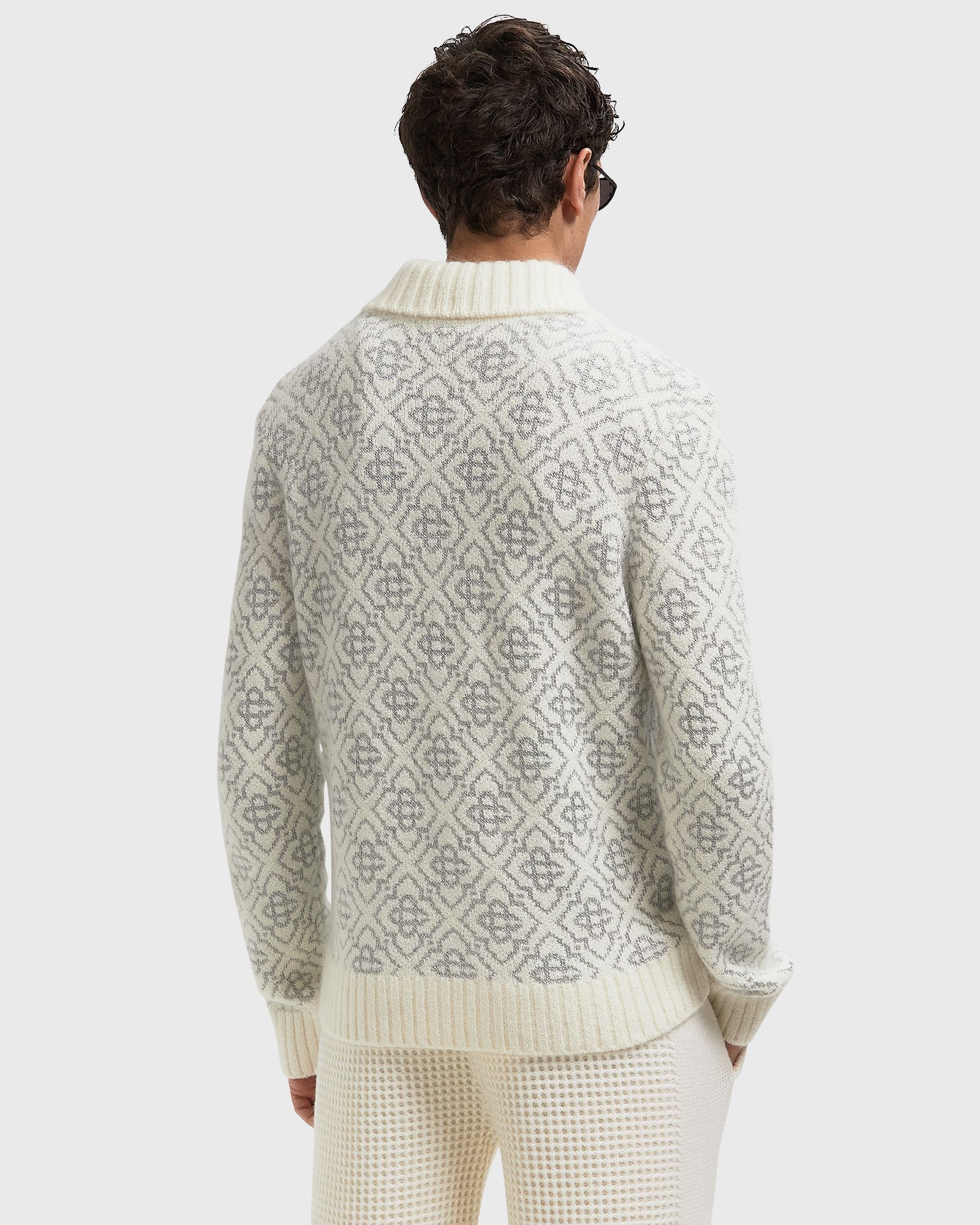 SILVER MONOGRAM ZIP UP